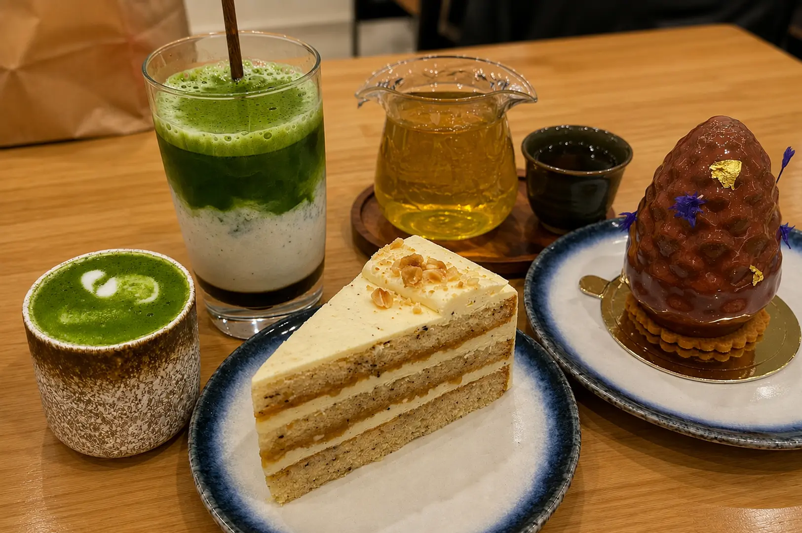 A wide array of desserts and beverage from Hvala Takashimaya